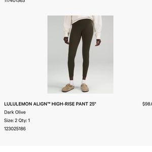 Lululemon Align HR Pant 25”